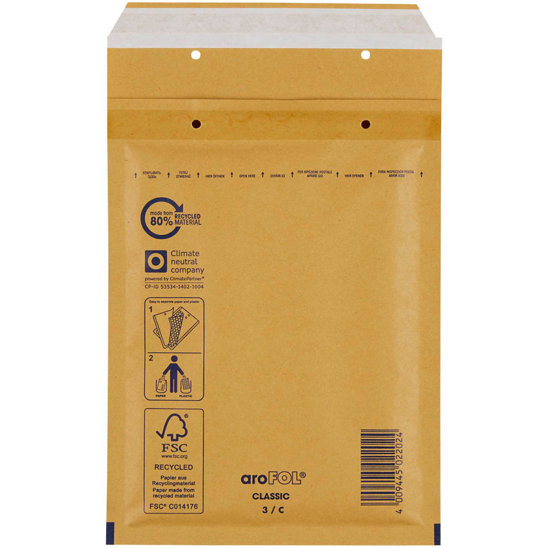 aroFOL® CLASSIC Luftpolstertaschen-Set braun, 100 St.