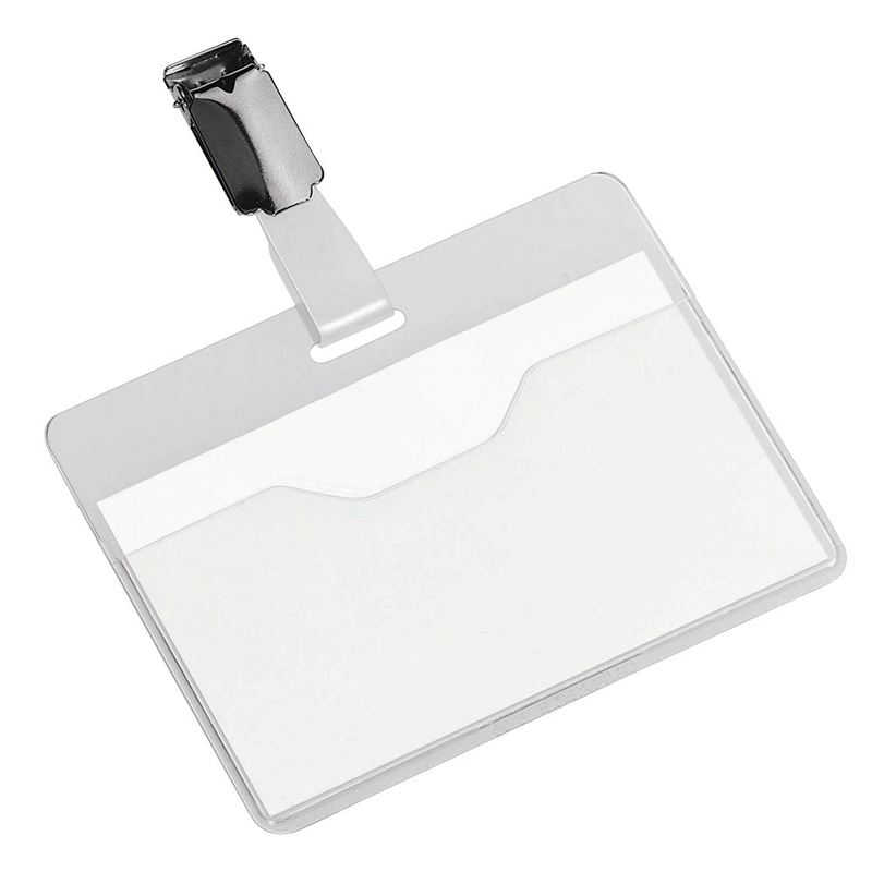 DURABLE Namensschilder mit Clip 9,0 x 6,0 cm, 25 St.
