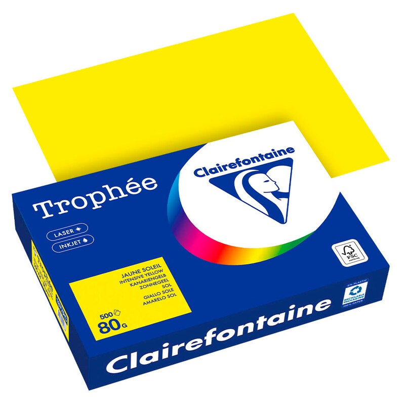 Clairefontaine Kopierpapier Trophée canariengelb DIN A4 80 g/qm 500 Blatt