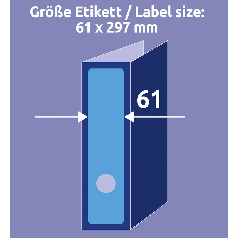 AVERY Zweckform Ordneretiketten L4753-20 blau, 20 Blatt