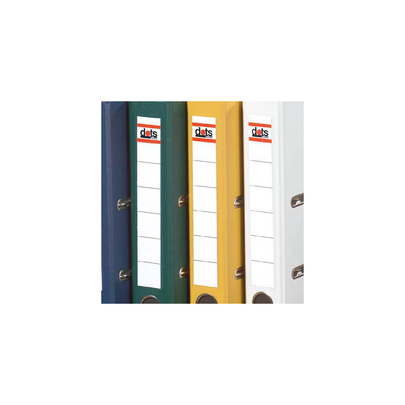 dots Einsteck-Rückenschilder weiß für 5,0 cm Rückenbreite, 10 St.