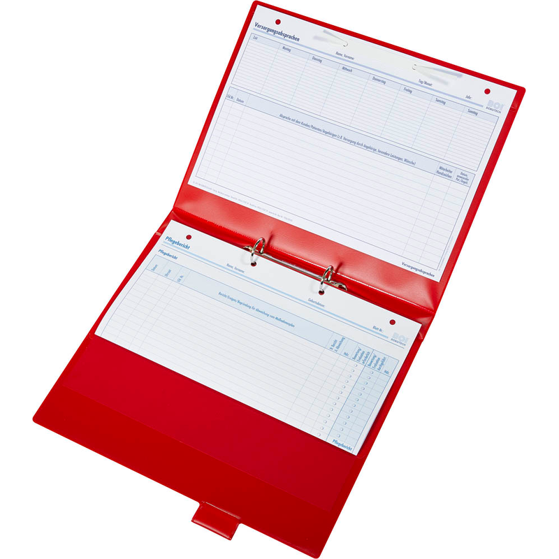 BOI Click-Plus Ambulant Patienten-Dokumentationsmappe 2-Ringe rot 3,5 cm DIN A4, 1 St.
