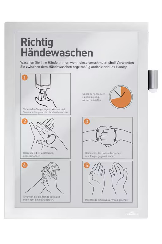 DURABLE Magnetrahmen DURAFRAME® MAGNETIC NOTE silber A4, 1 St.