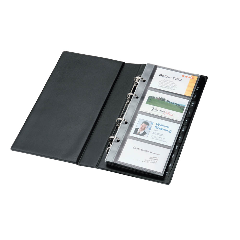 SIGEL Visitenkarten-Ringbuch schwarz, 1 St.