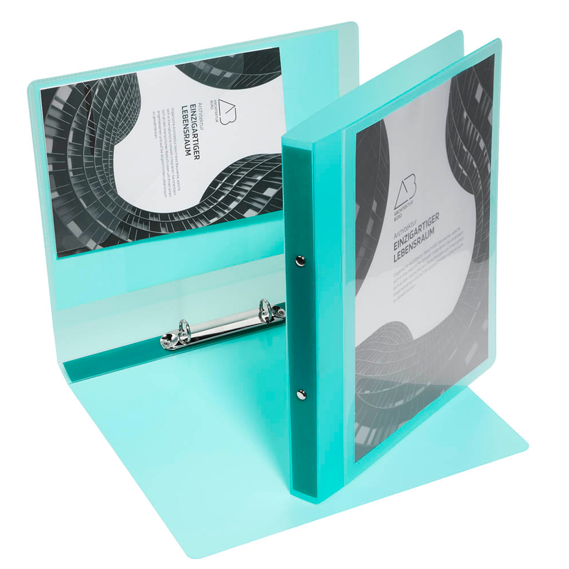 EICHNER Präsentationsringbuch 4-Ringe grün-transparent 2,5 cm DIN A4, 1 St.