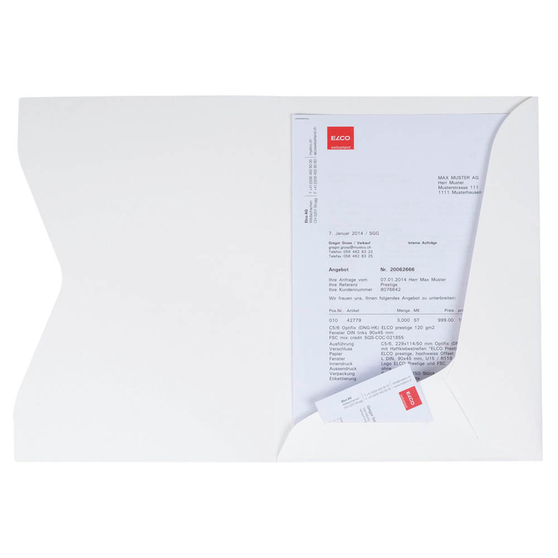 ELCO Angebotsmappen Prestige DIN A4 weiß, 10 St.