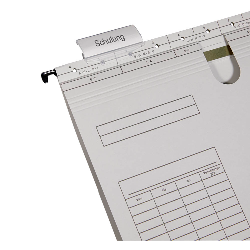 dots Hängehefter Karton lichtgrau DIN A4 1x kaufmännische Heftung, 50 St.