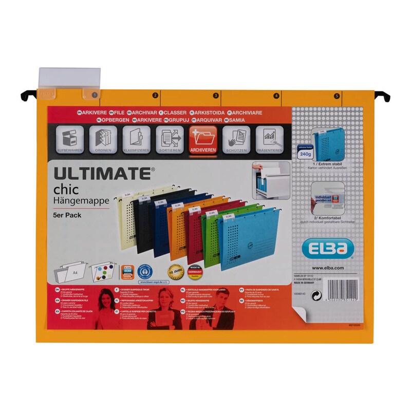 ELBA Hängemappen chic ULTIMATE gelb, 5 St.