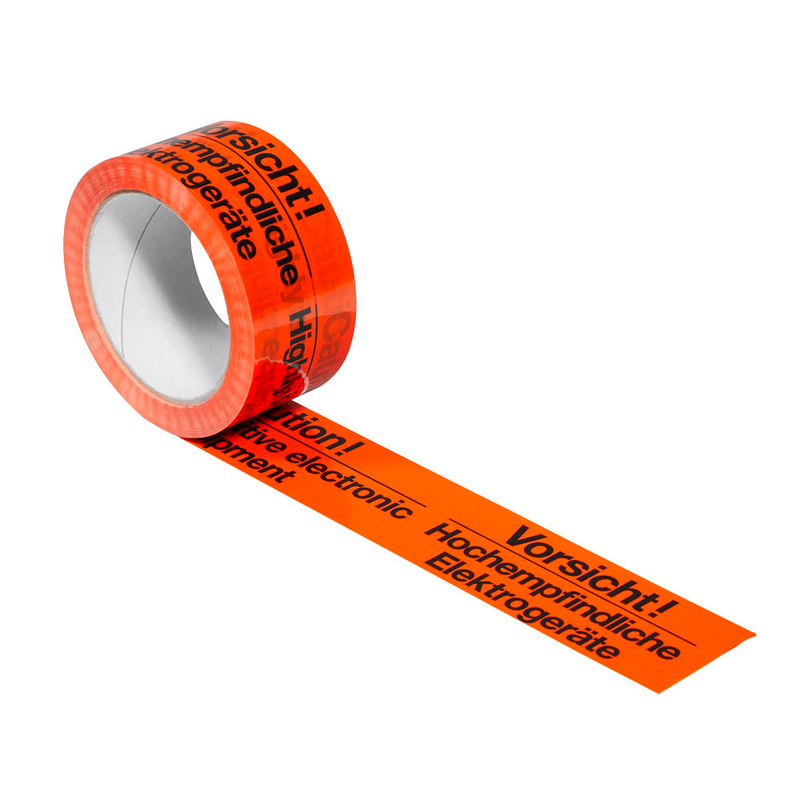 SUPRA Warnklebeband Vorsicht! Hochempfindliche Elektrogeräte leuchtorange 50,0 mm x 66,0 m 1 Rolle