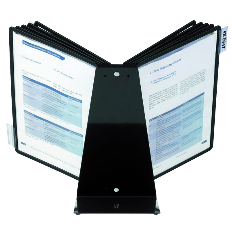 DURABLE Sichttafelsystem VARIO 557001 DIN A4 schwarz mit 10 St. Sichttafeln, 1 St.