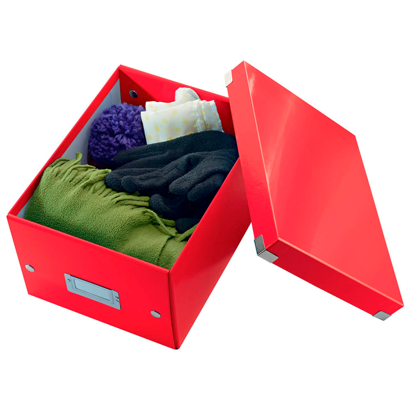 LEITZ Click & Store Aufbewahrungsbox 7,4 l rot 21,6 x 28,2 x 16,0 cm, 1 St.