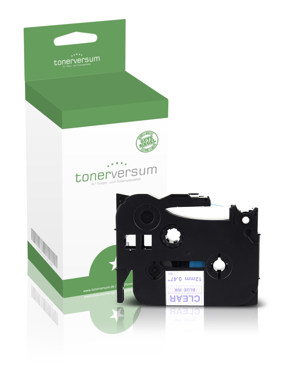 Alternativ zu Brother TZe-133 P-Touch Schriftband 12mm blau/transparent