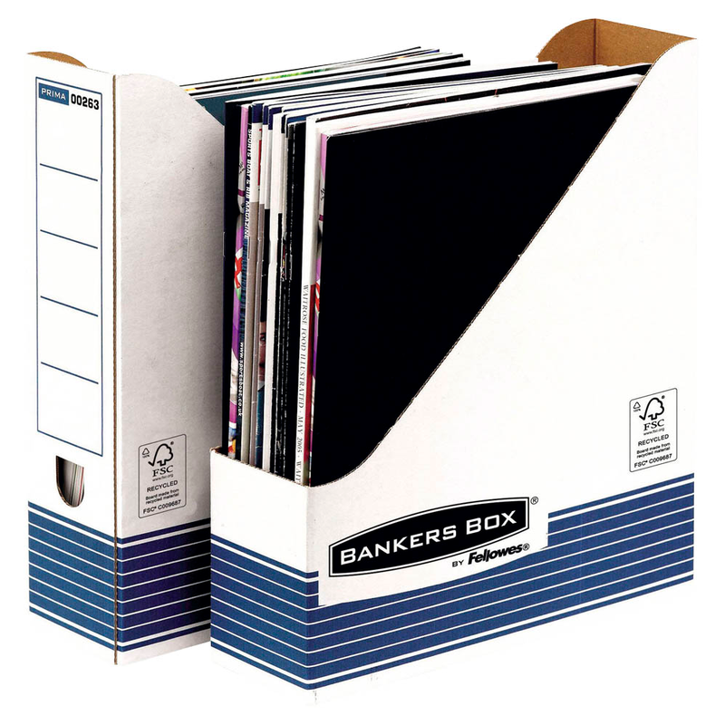 Bankers Box Archiv-Stehsammler Bankers Box weiß/blau, 10 St.