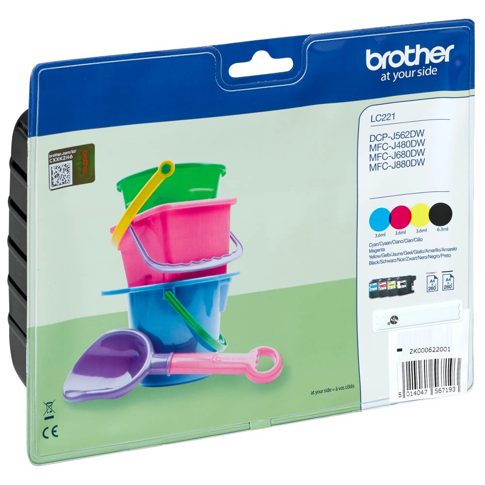 Brother LC-221VALBPDR Tinten Multipack CMYK (4er Set)