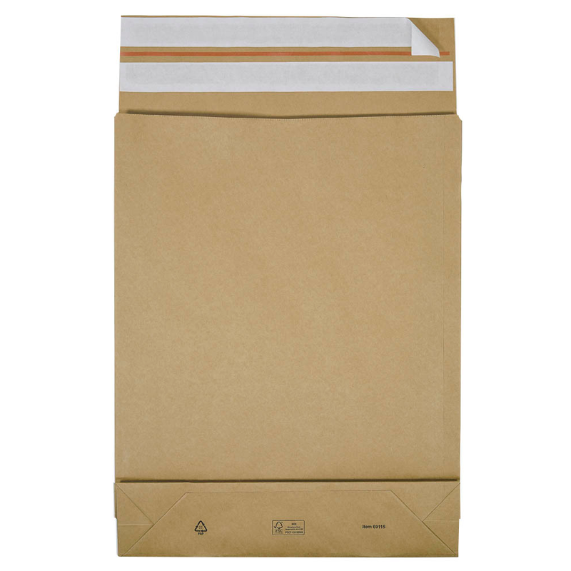BONG Faltentaschen e-Green ca. DIN C3 ohne Fenster braun mit 8,0 cm Falte, 200 St.