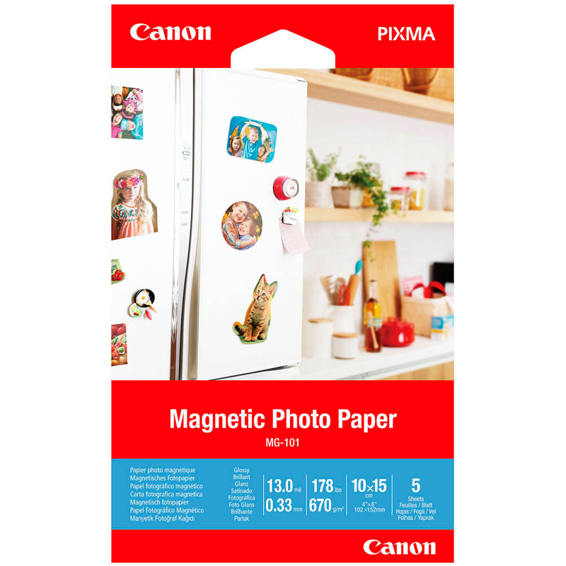 Canon Fotopapier MG-101 10,0 x 15,0 cm glänzend 670 g/qm 5 Blatt