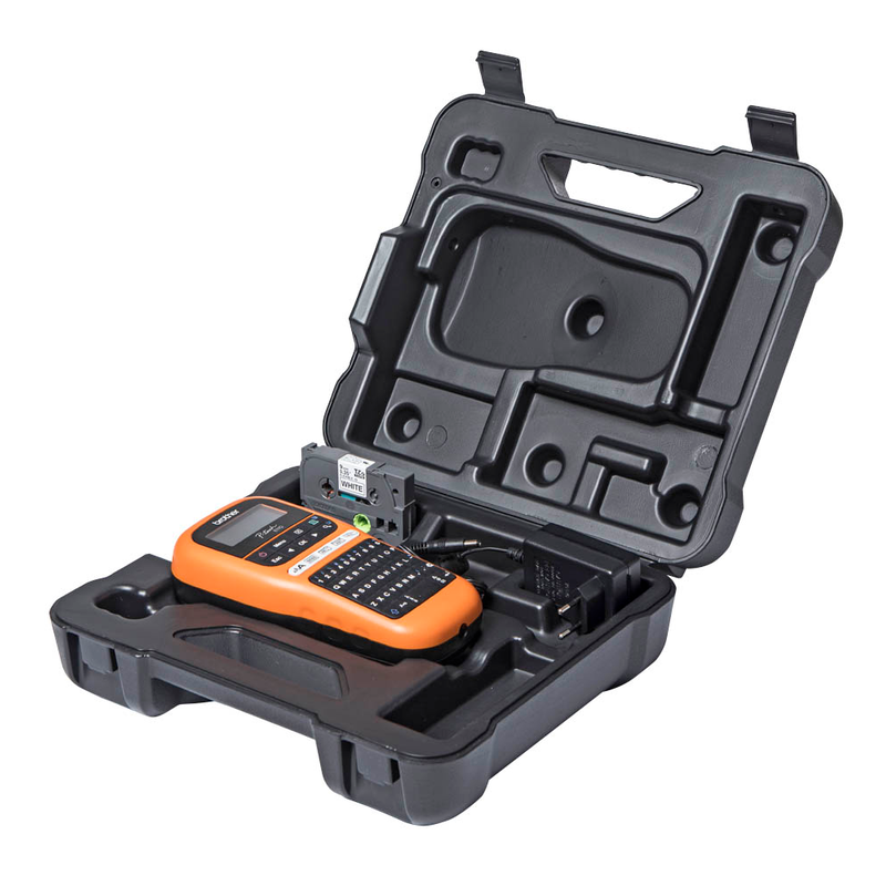 Brother P-touch E110VP Beschriftungsgerät schwarz, orange