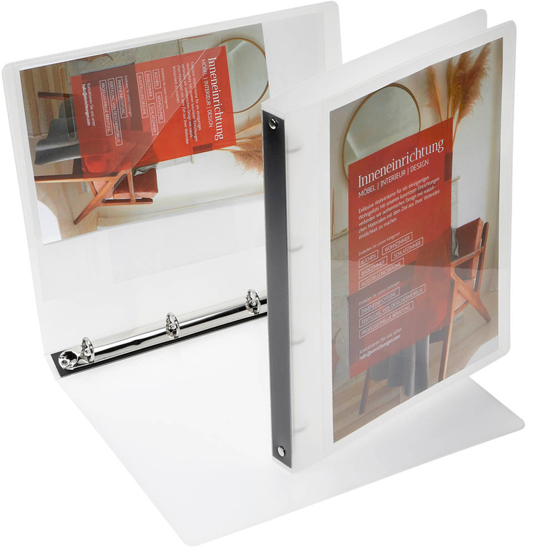 EICHNER Präsentationsringbuch 4-Ringe grau-transparent 2,5 cm DIN A4, 1 St.