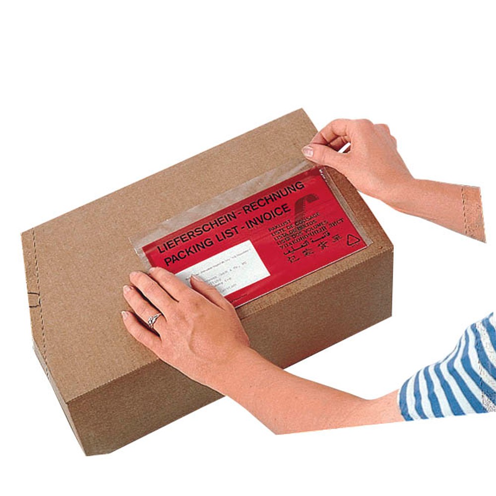 VP Lieferschein-/ Rechnungstasche DIN lang selbstklebend - 250 Stk.