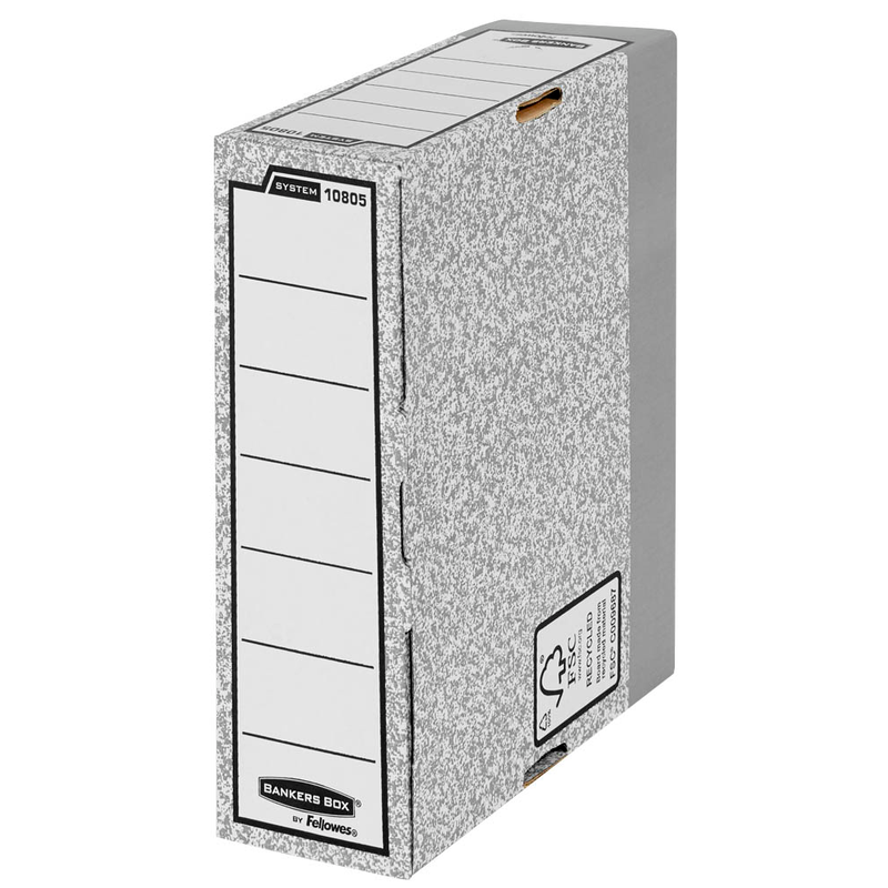 Bankers Box Archivboxen Bankers Box grau 11,1 x 32,7 x 26,5 cm, 10 St.