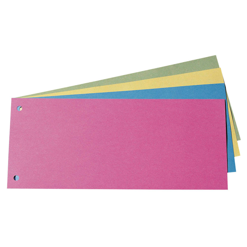 dots Trennstreifen farbsortiert, 190 g/qm Karton 24,0 x 10,5 cm, 100 Blatt