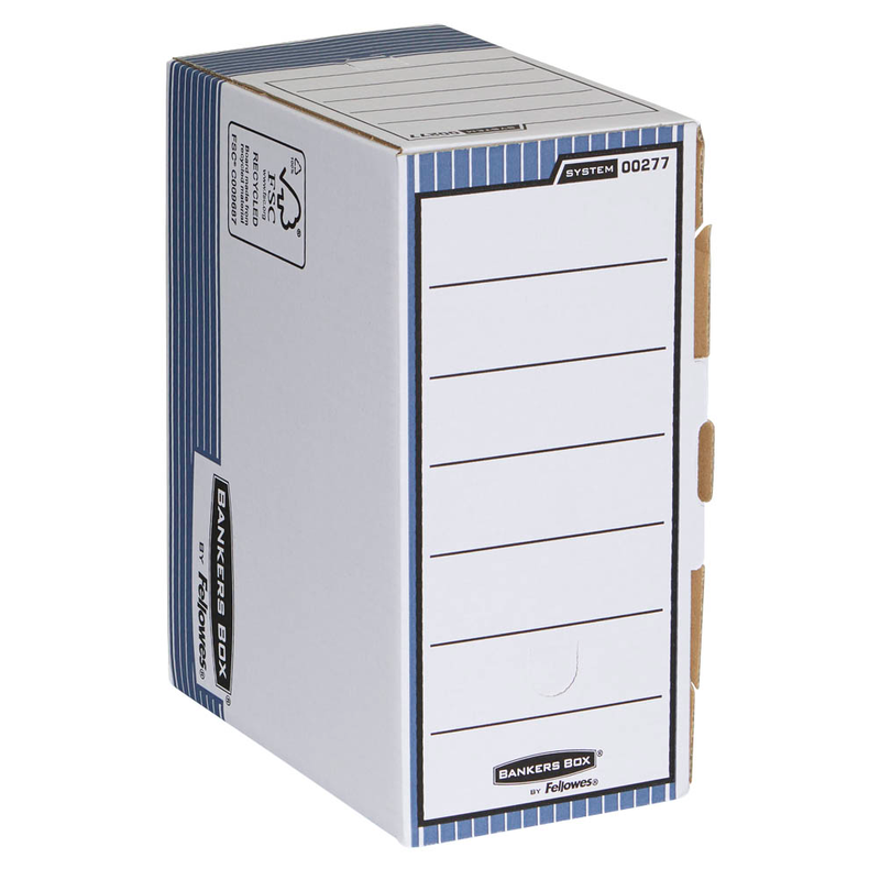 Bankers Box Archivboxen Bankers Box weiß/blau 15,5 x 26,5 x 32,7 cm, 10 St.