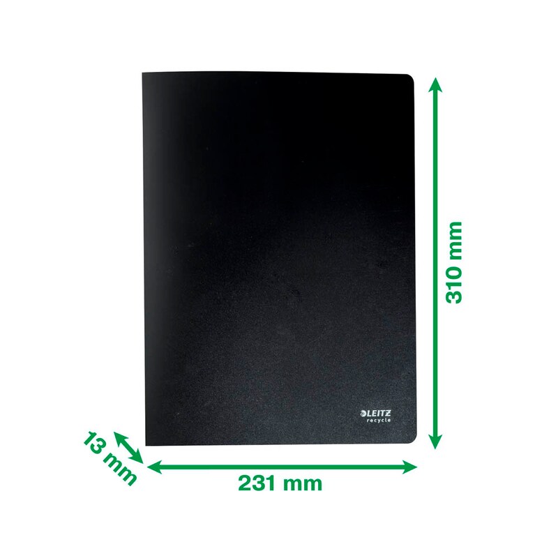 LEITZ Recycle 4676 Sichtbuch DIN A4, 20 Hüllen schwarz, 1 St.