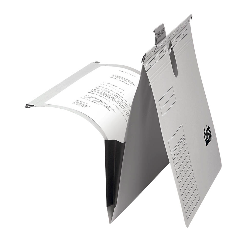 dots Taschenhefter Karton lichtgrau DIN A4 1x kaufmännische Heftung, 25 St.