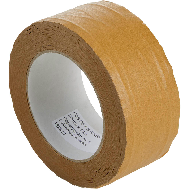 SUPRA Packband SupraCraft® Plus fadenverstärkt mit Naturfäden braun 50,0 mm x 50,0 m 1 Rolle