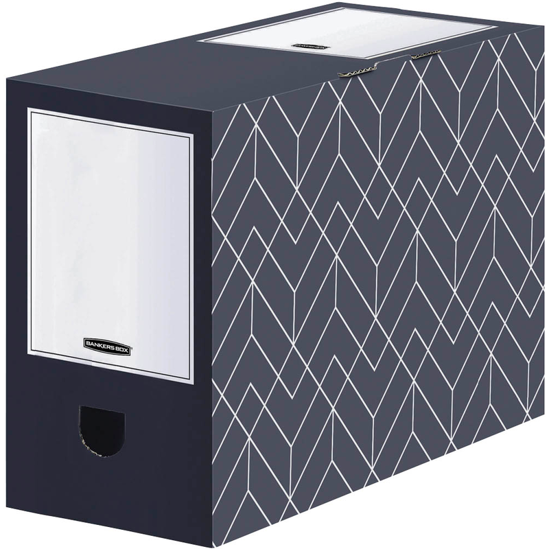 Bankers Box Archivboxen Bankers Box Décor Serie mitternachtsblau/weiß 15,0 x 34,5 x 25,3 cm, 5 St.