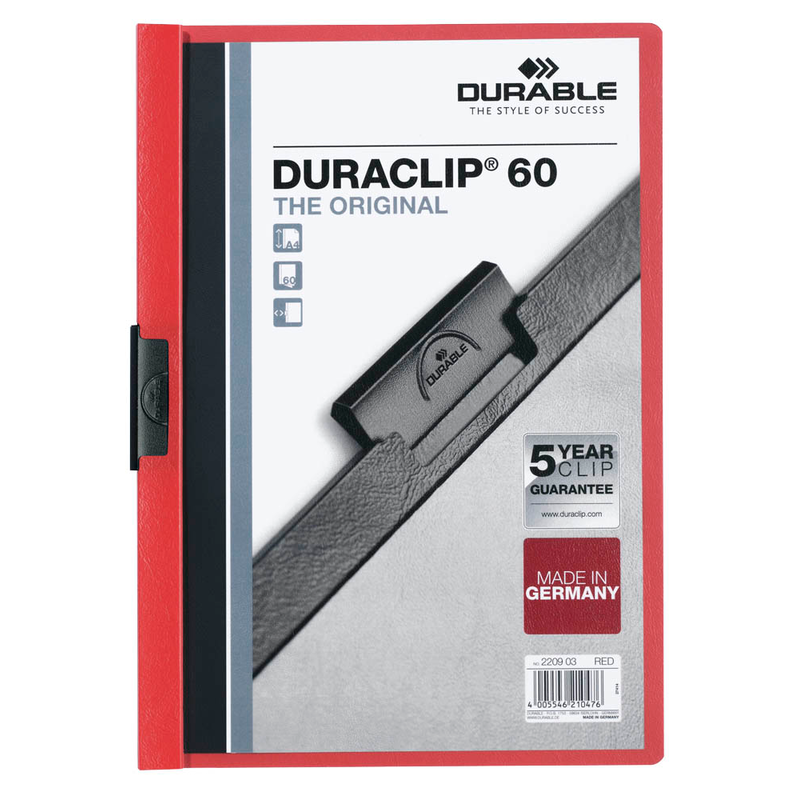 DURABLE Klemmhefter DURACLIP rot, 25 St.