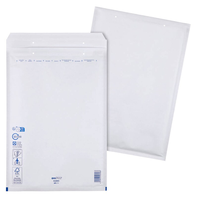 aroFOL® CLASSIC Luftpolstertaschen W9/I weiß für DIN E4, 50 St.