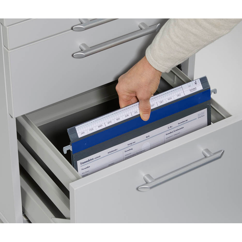 BOI Patienten-Dokumentations-Hängemappe 2-Ringe PMH2R blau Boden: 2,5 cm, 1 St.