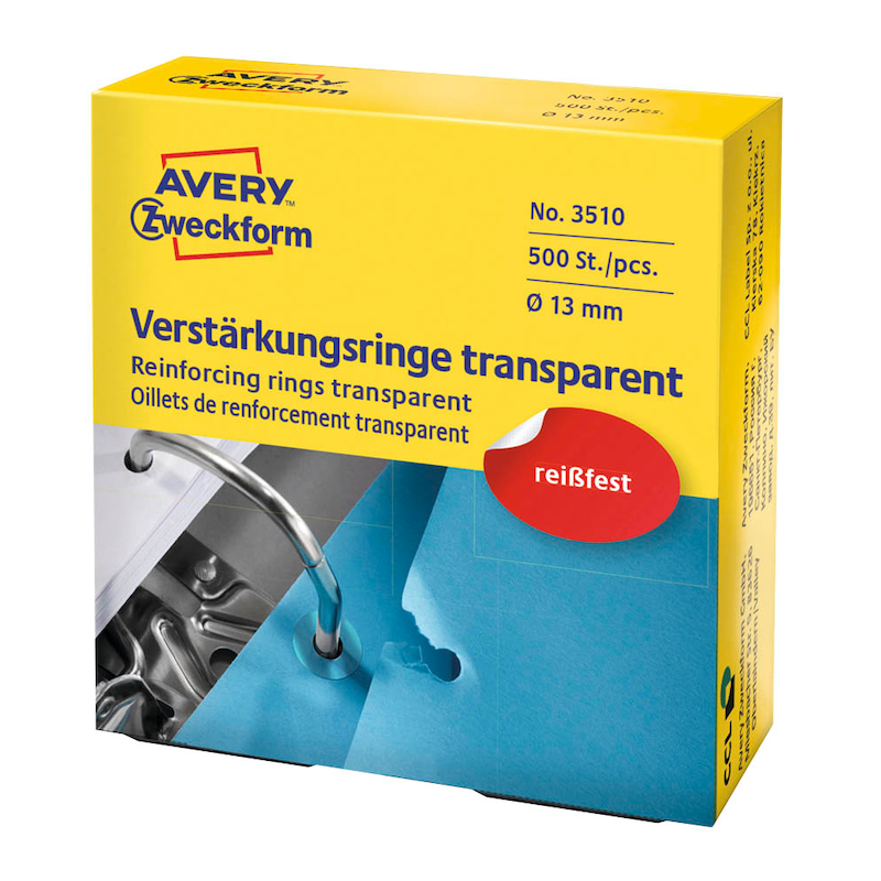 AVERY Zweckform Lochverstärker transparent, 500 St.