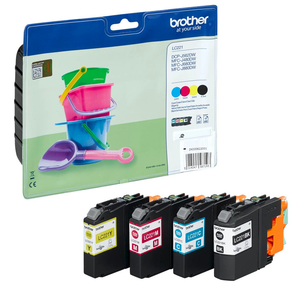 Brother LC-221VALBPDR Tinten Multipack CMYK (4er Set)