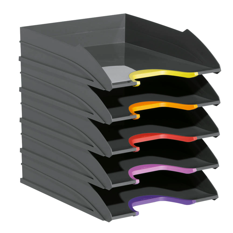 DURABLE Briefablagen VARICOLOR® dunkelgrau DIN A4, 5 St.