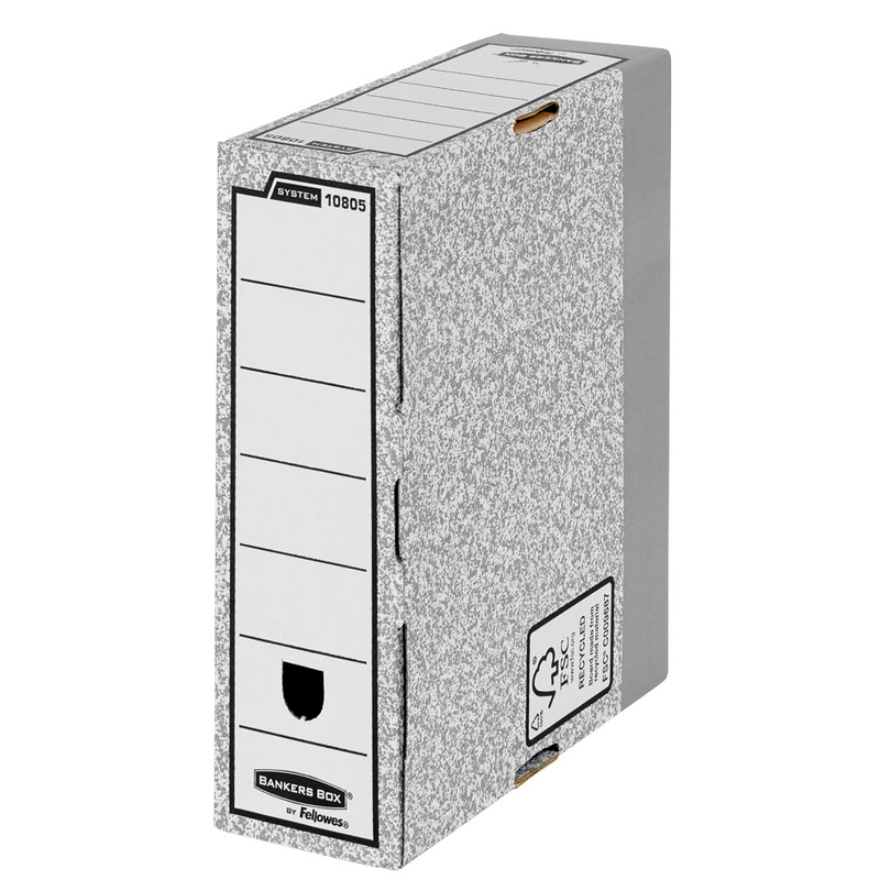 Bankers Box Archivboxen Bankers Box grau 11,1 x 32,7 x 26,5 cm, 10 St.