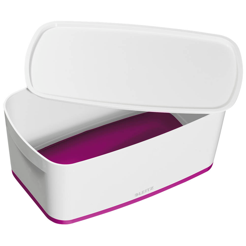 LEITZ MyBox Aufbewahrungsbox 5,0 l perlweiß/pink 31,8 x 19,1 x 12,8 cm, 1 St.