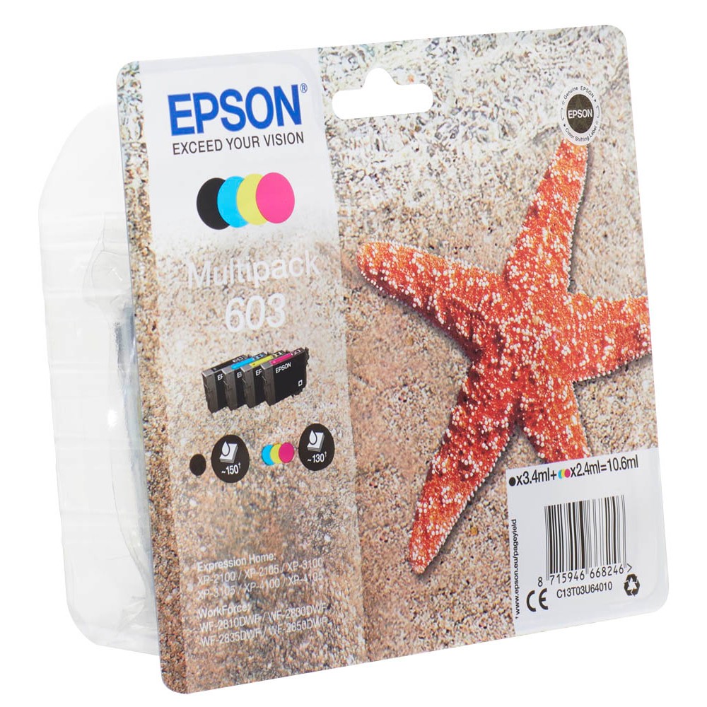 Epson 603 / C13T03U64010 Tinten Multipack CMYK (4er Set)