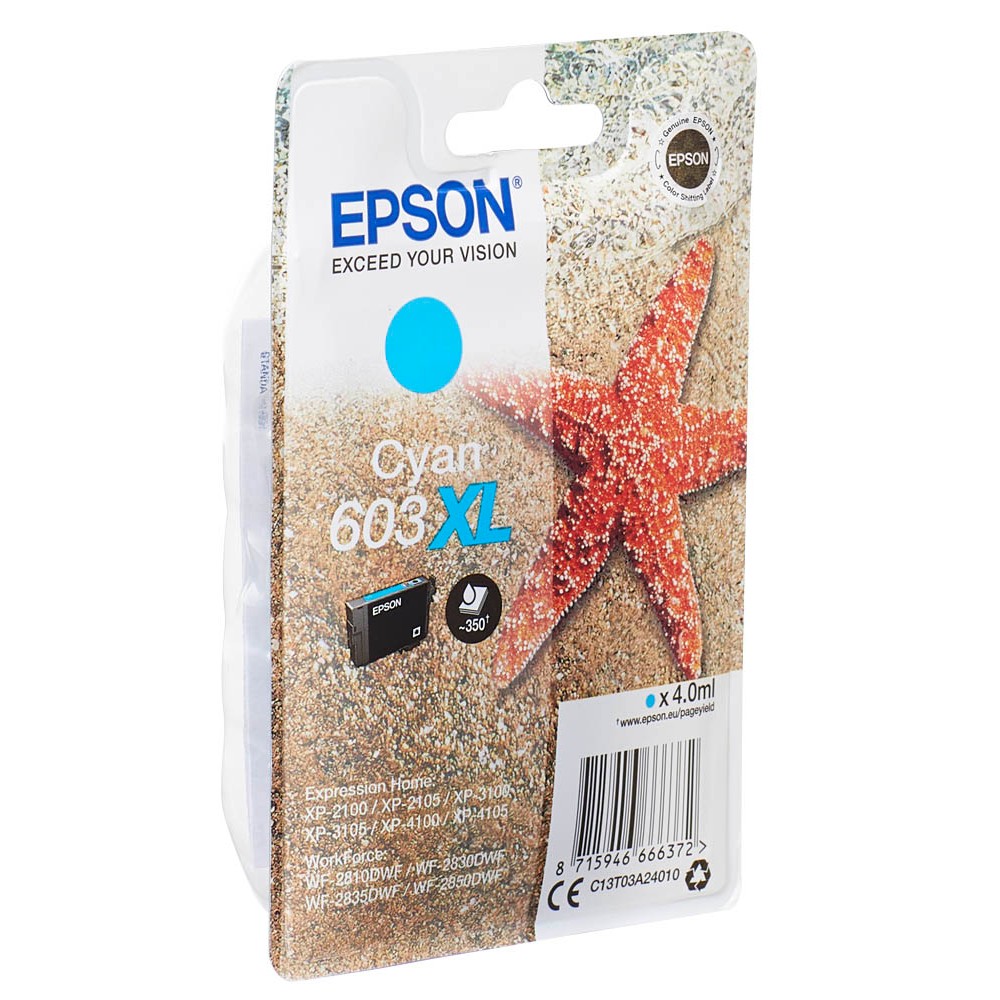 Epson 603 XL / C13T03A24010 Tinte Cyan