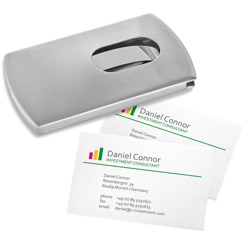 SIGEL Visitenkartenetui silber, für bis zu 12 Visitenkarten