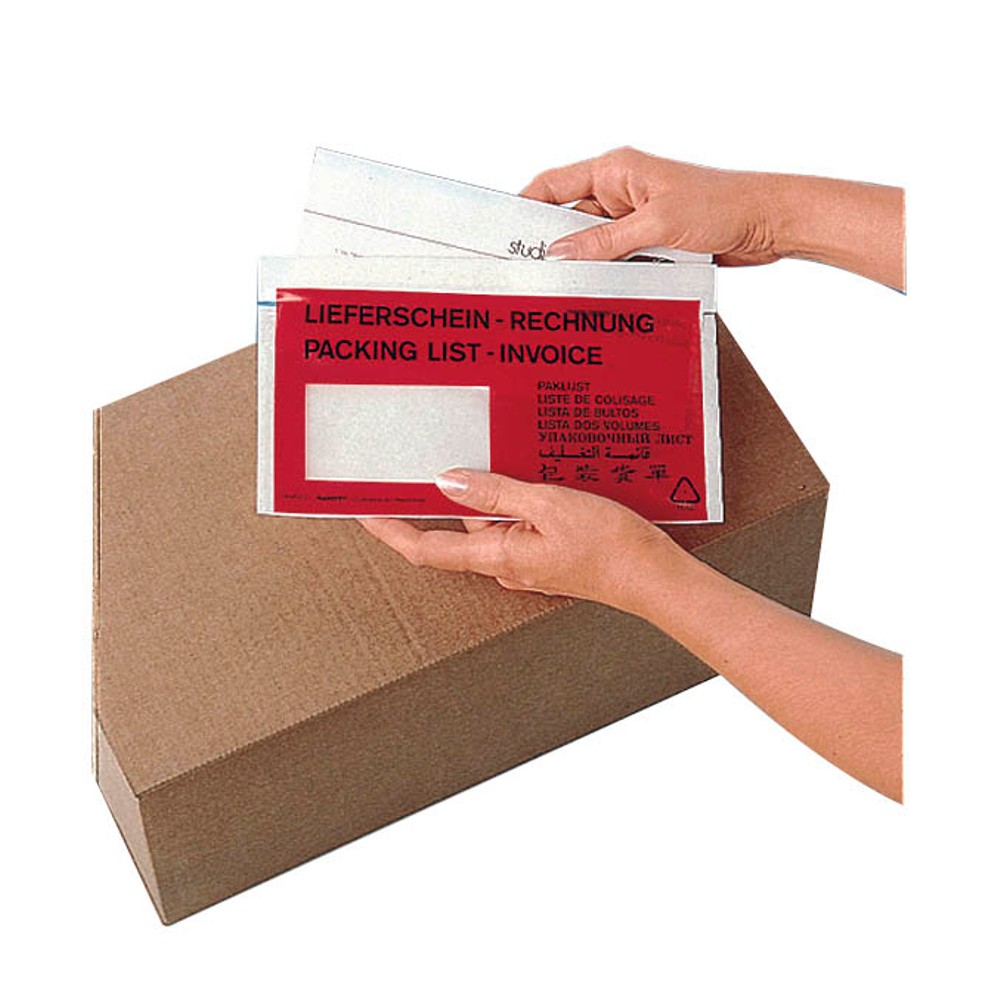 VP Lieferschein-/ Rechnungstasche DIN lang selbstklebend - 250 Stk.