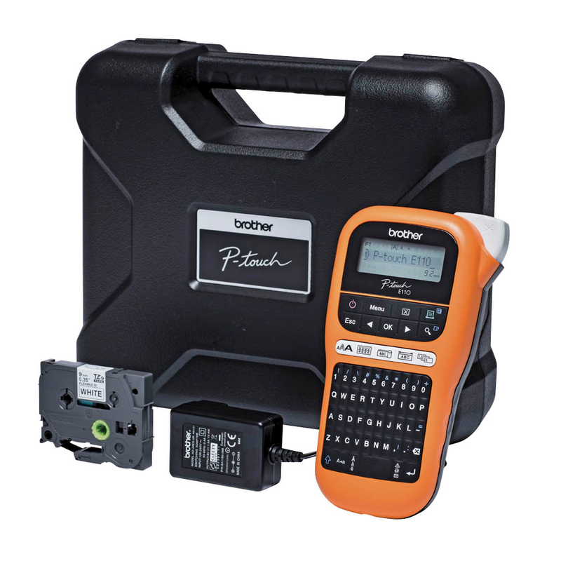 Brother P-touch E110VP Beschriftungsgerät schwarz, orange