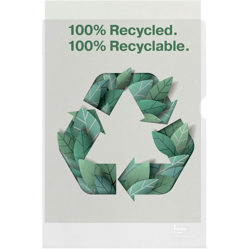 bene Sichthüllen DIN A4 transparent genarbt 0,10 mm, 100 St.