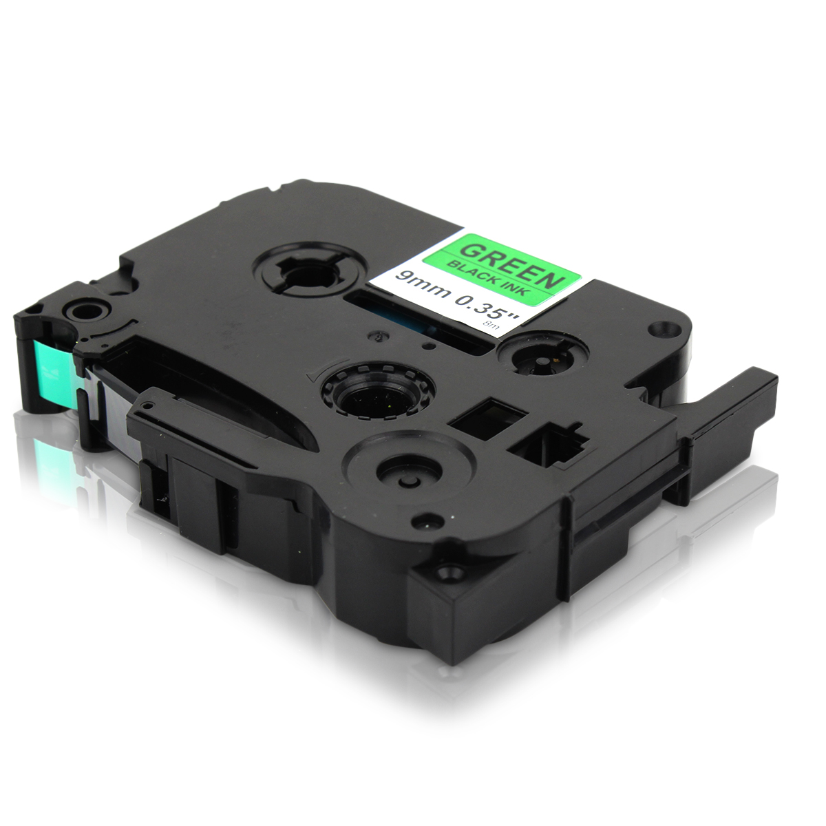 Alternativ zu Brother TZe-721 P-Touch Schriftband 9mm schwarz/grün