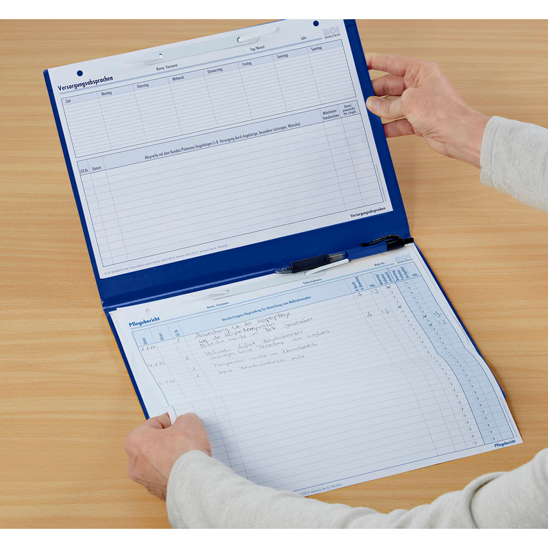 BOI Patienten-Dokumentationsmappe Professional-Line DIN A4 quer blau, 1 St.