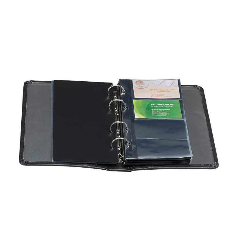 Alassio Visitenkarten-Ringbuch schwarz, 1 St.