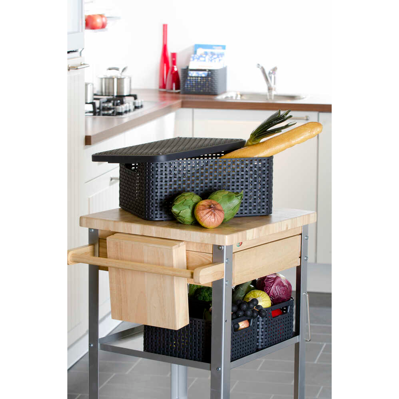 curver STYLE Aufbewahrungsboxen-Set anthrazit, 1 Set