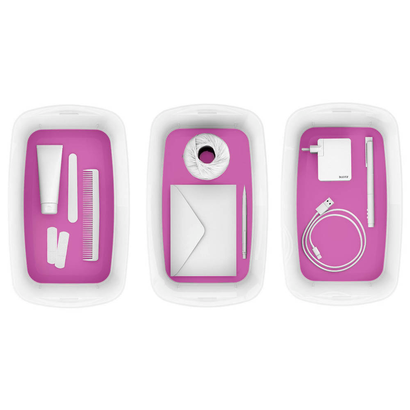 LEITZ MyBox Aufbewahrungsbox 5,0 l perlweiß/pink 31,8 x 19,1 x 12,8 cm, 1 St.
