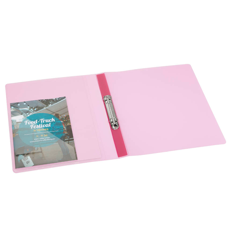 EICHNER Präsentationsringbuch 4-Ringe rot-transparent 2,5 cm DIN A4, 1 St.